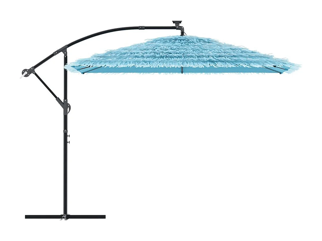 Ombrellone da giardino con palo in acciaio blu 290x290x238 cm