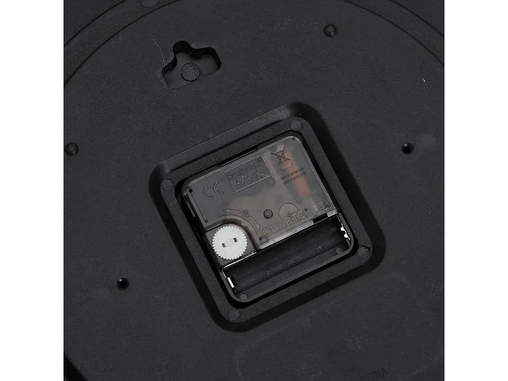 Blauwe wandklok Ø25,5 cm polystyreen en glas