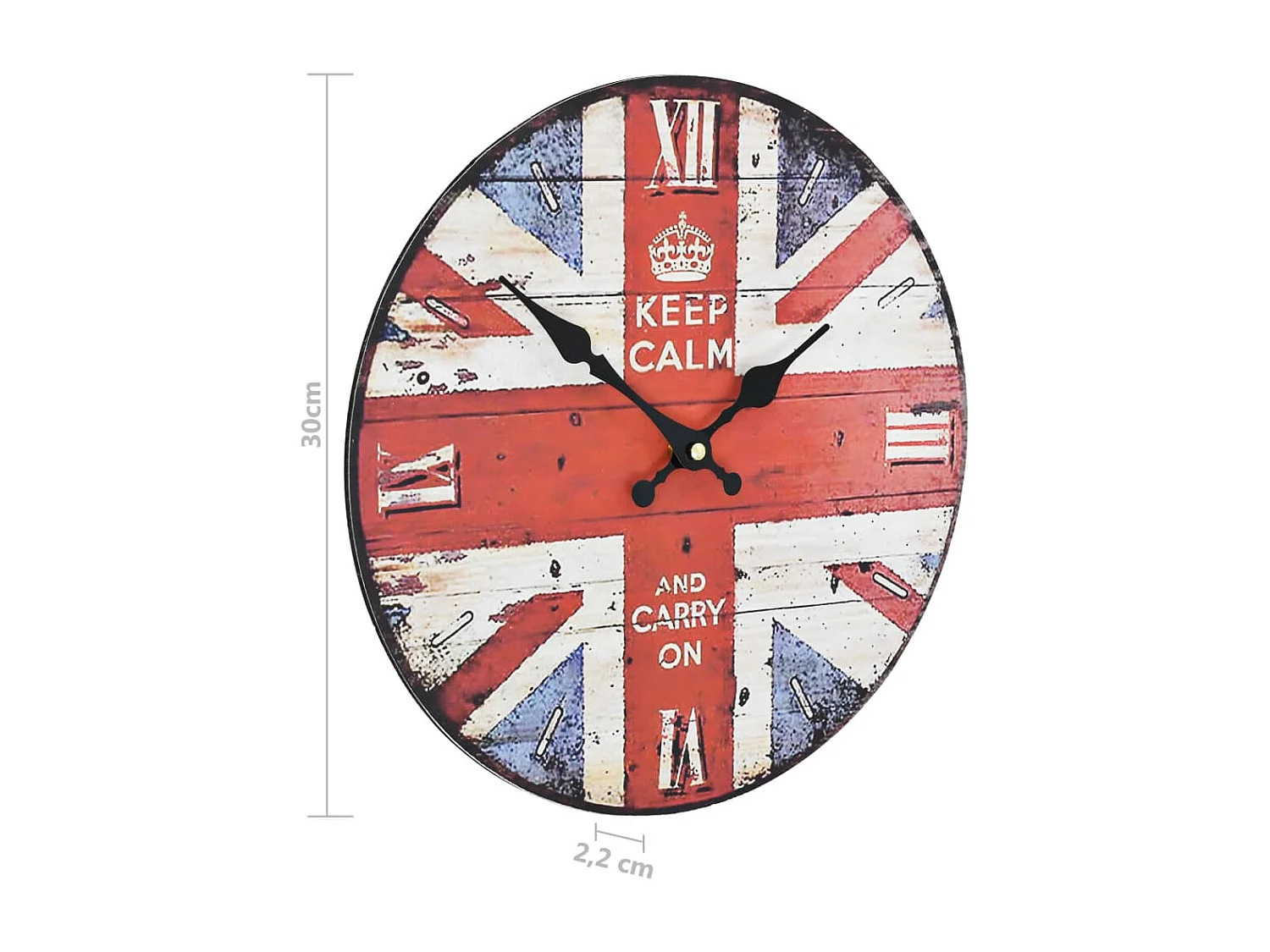 Vintage UK wandklok 30 cm