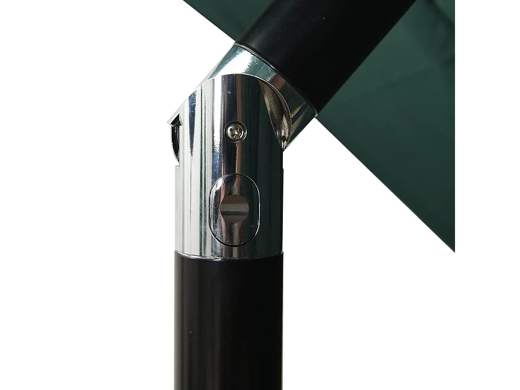 Sombrilla de jardín de 3 niveles con poste de aluminio verde