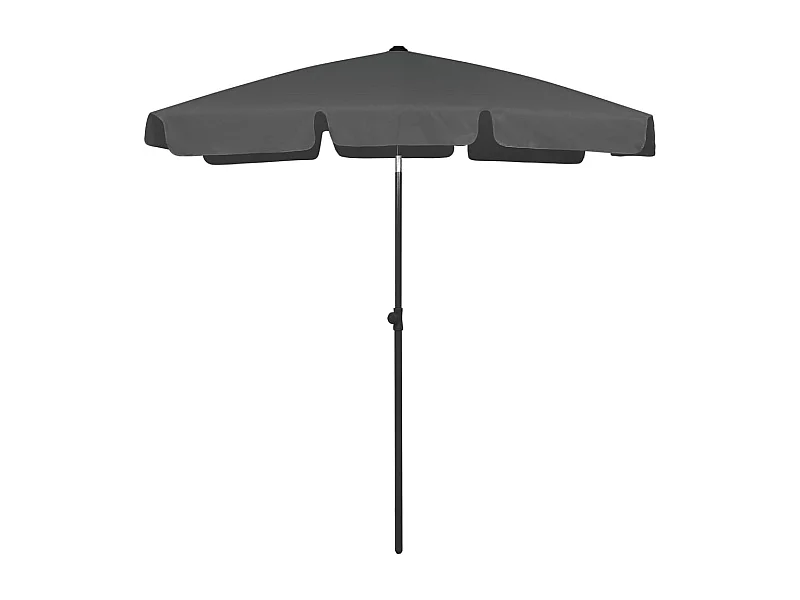 Antraciet strandparasol 180x120 cm