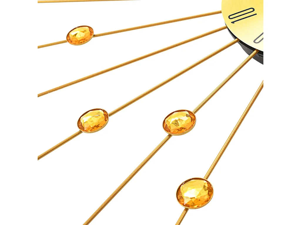 70 cm gouden metalen wandklok