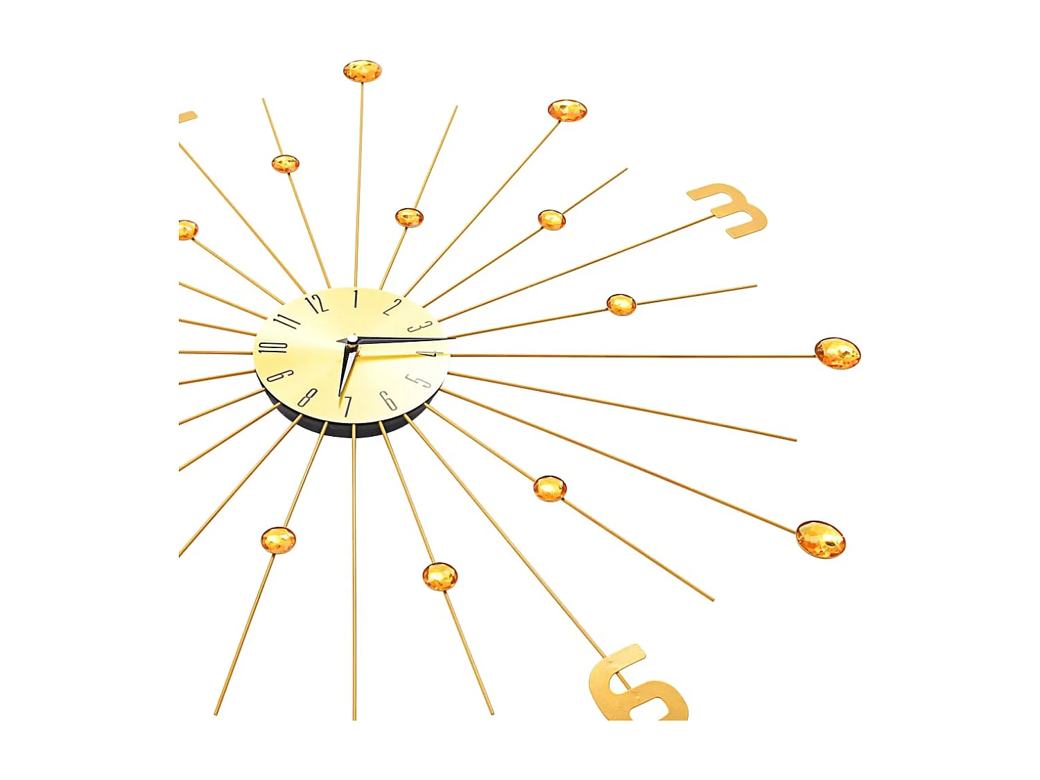 Horloge murale Métal 70 cm Doré