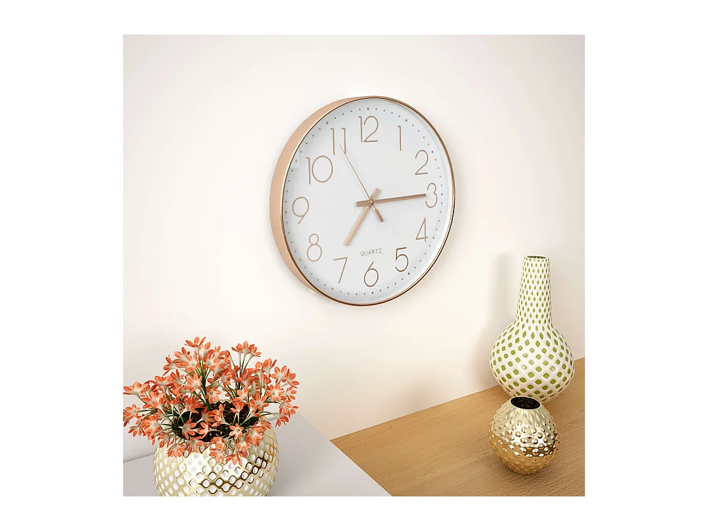 30 cm roségouden wandklok