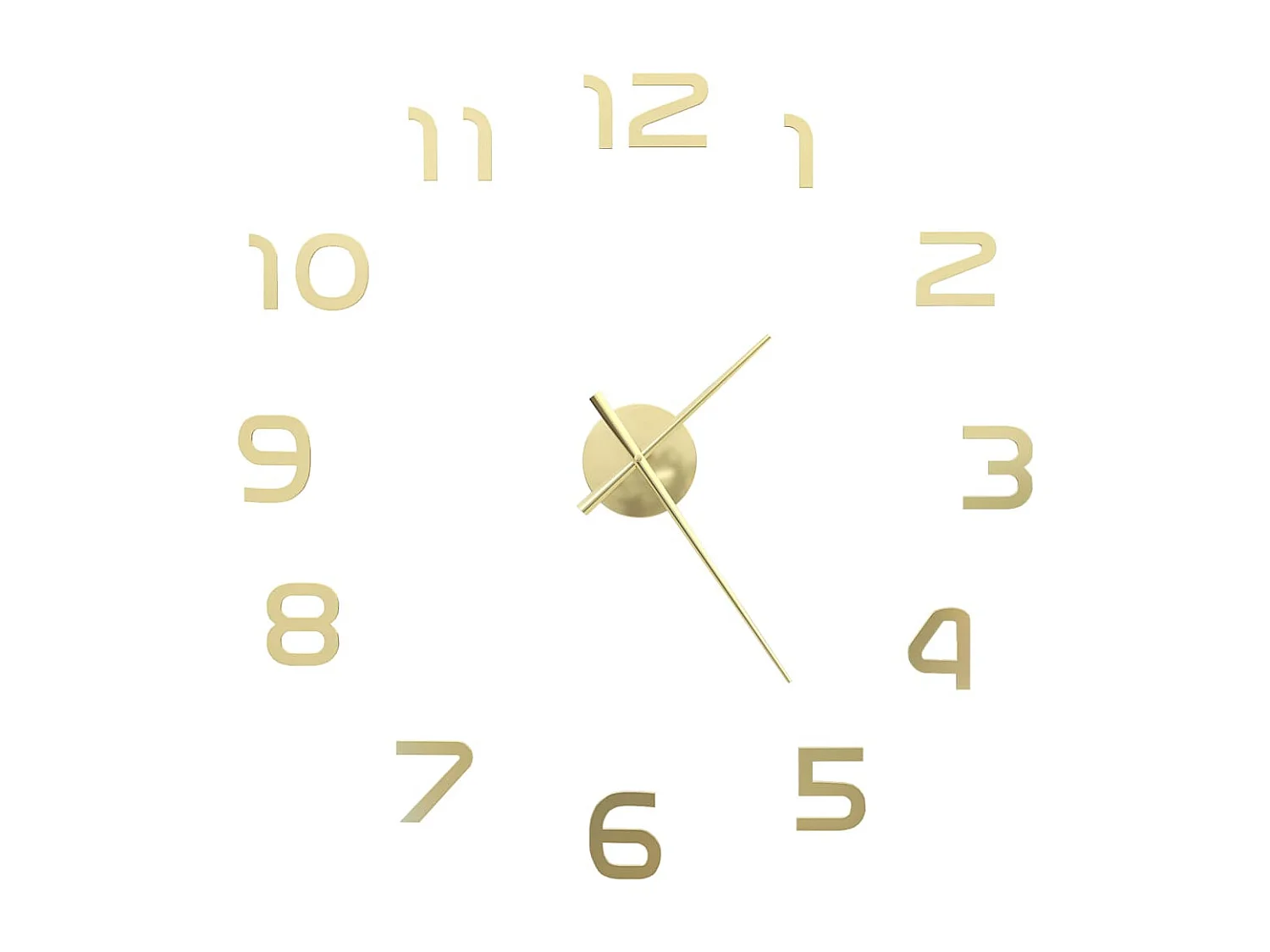 Reloj de pared 3D Diseño moderno 100 cm XXL Dorado