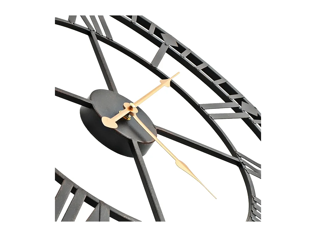 Vintage wandklok met quartz uurwerk Metaal 60 cm XXL