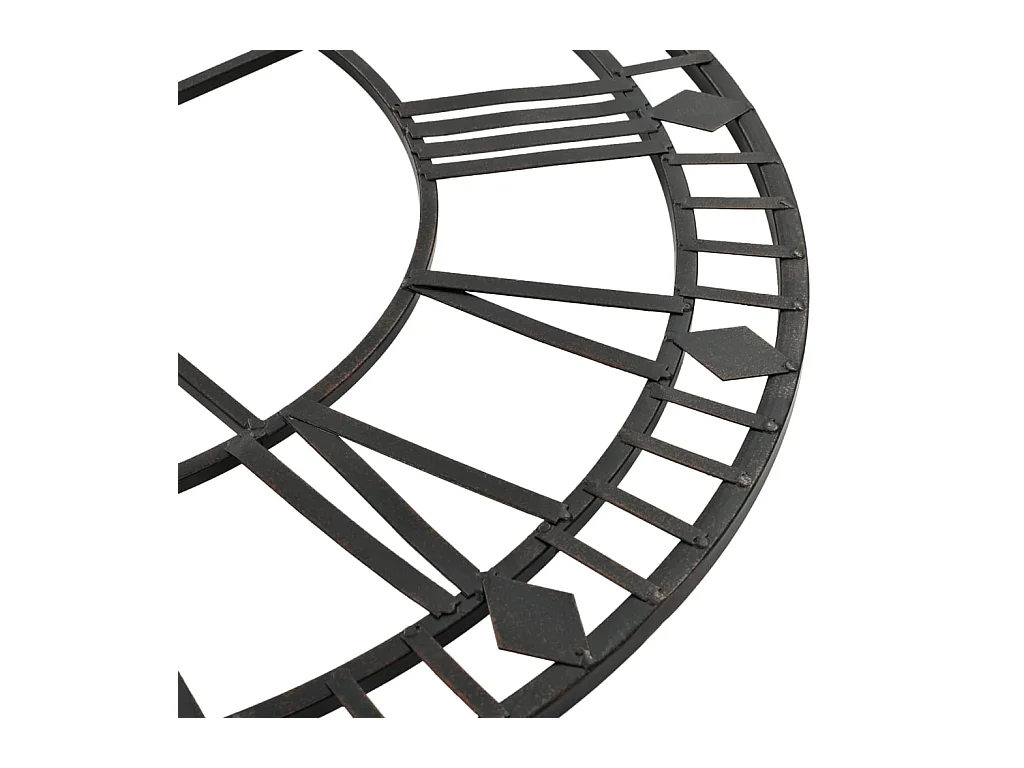 Vintage wandklok met quartz uurwerk Metaal 60 cm XXL