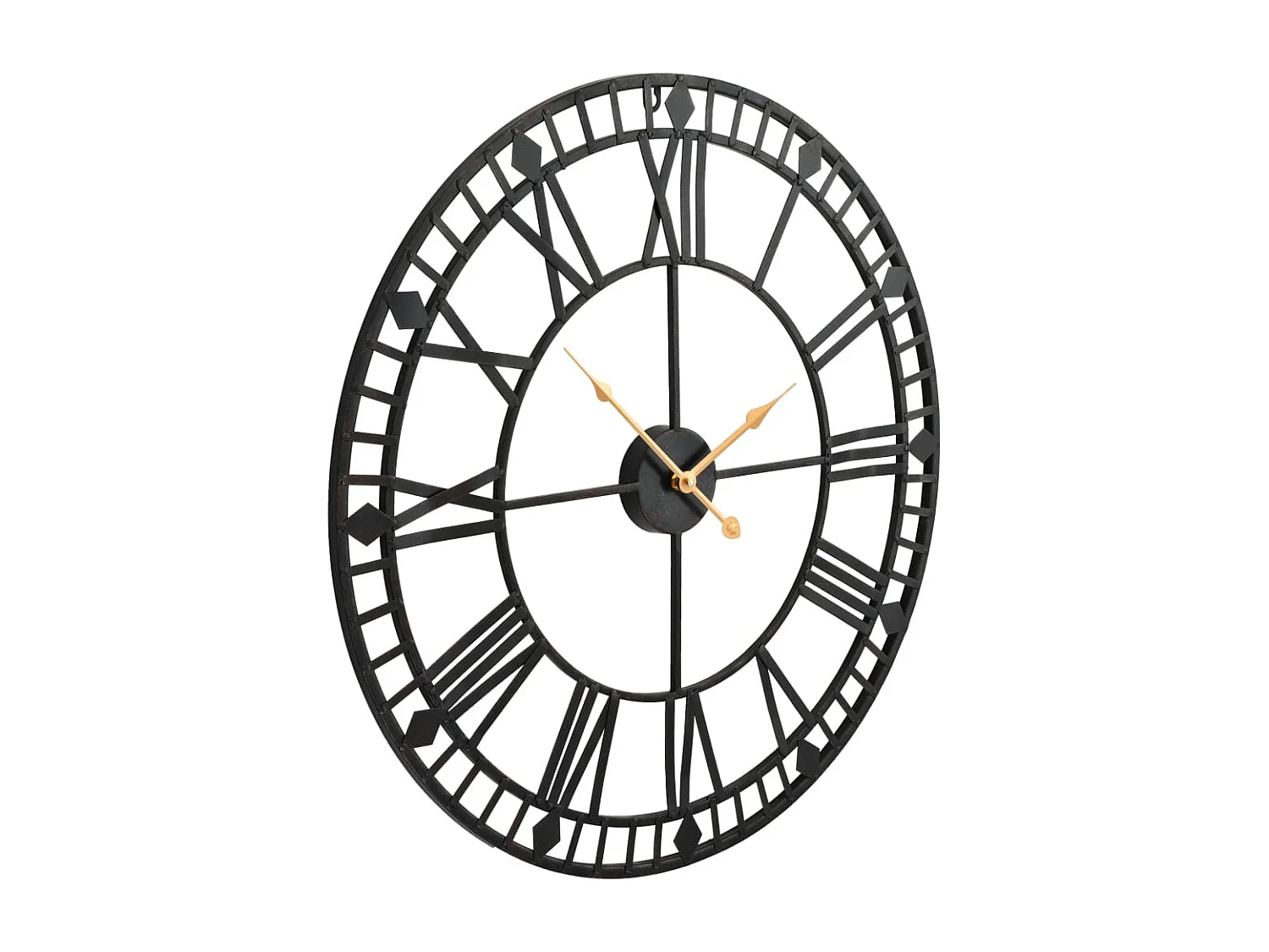 Horloge murale vintage avec mouvement à quartz Métal 60 cm XXL