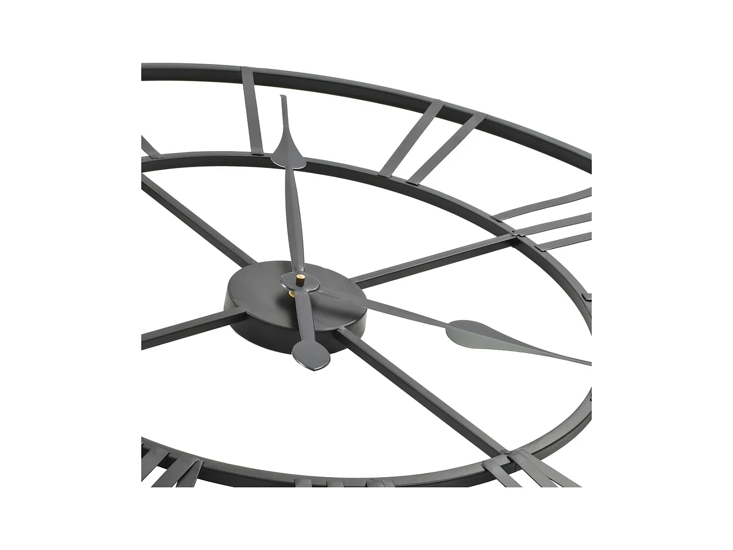 Vintage wandklok met quartz uurwerk Metaal 80 cm XXL