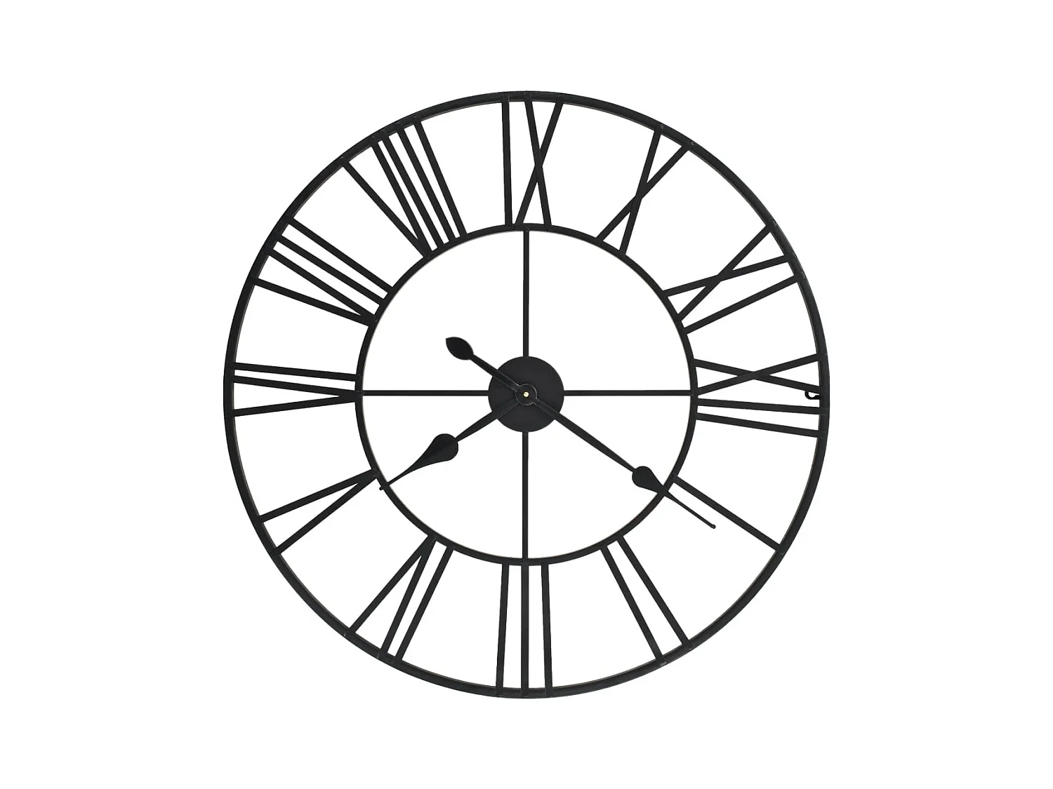 Horloge murale vintage avec mouvement à quartz Métal 80 cm XXL