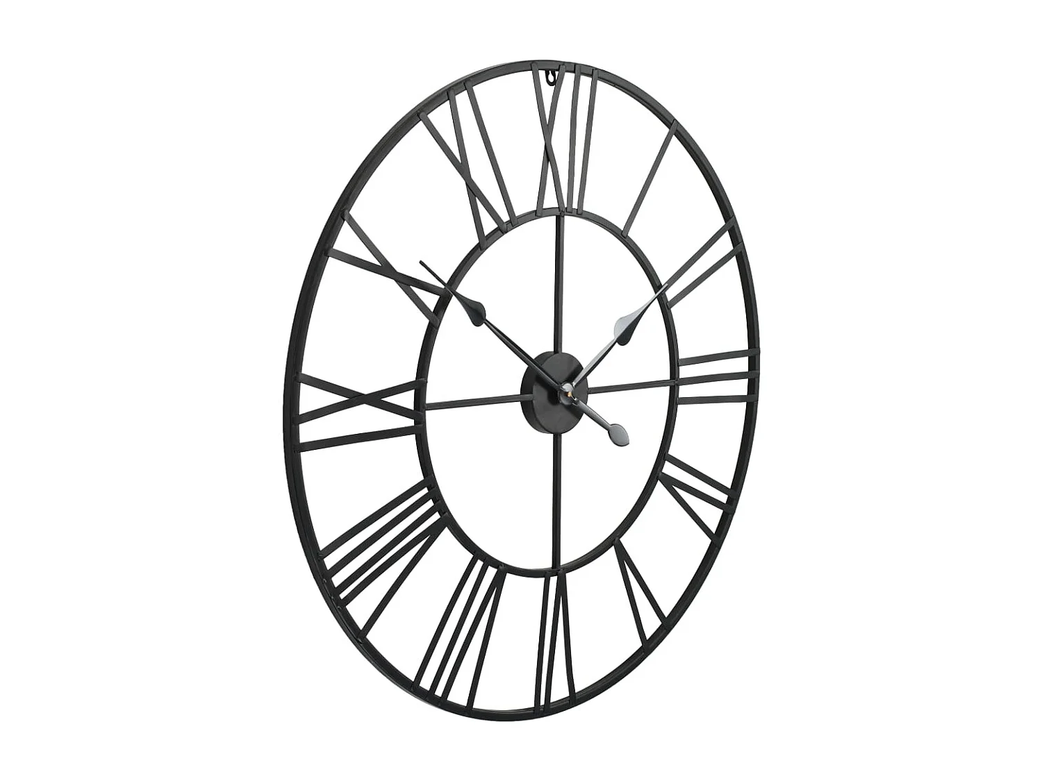 Horloge murale vintage avec mouvement à quartz Métal 80 cm XXL