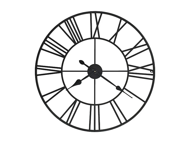 Horloge murale vintage avec mouvement à quartz Métal 80 cm XXL