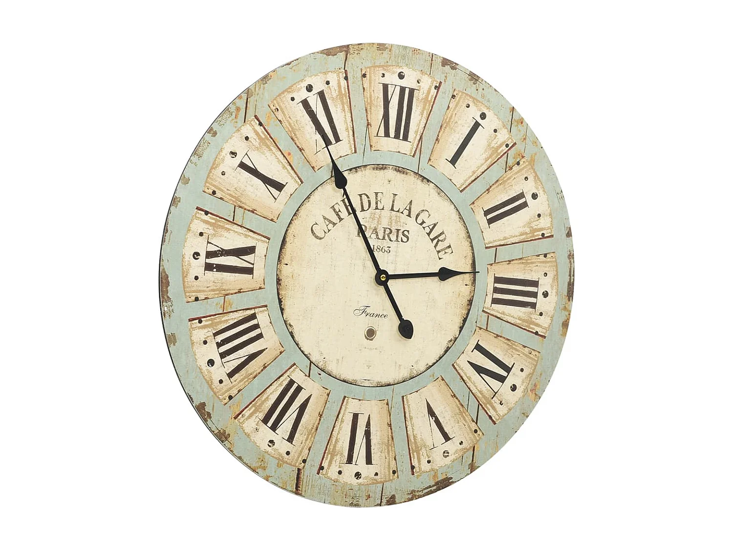 Veelkleurige MDF wandklok van 60 cm