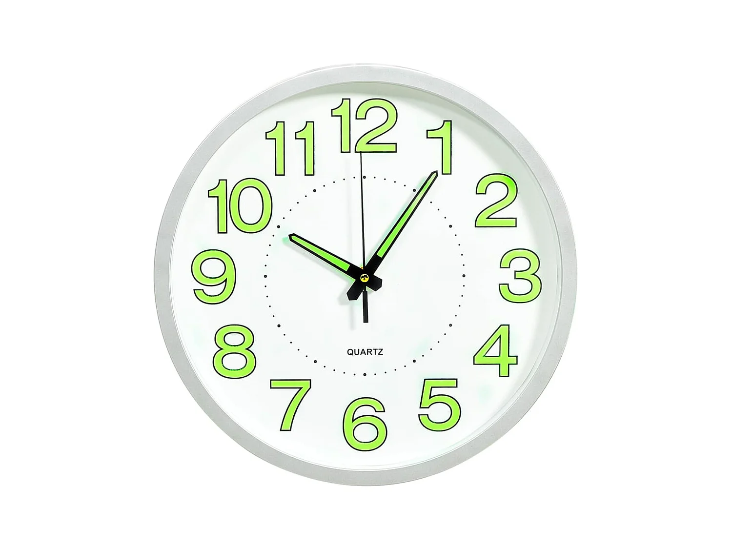 Witte lichtgevende wandklok 30 cm