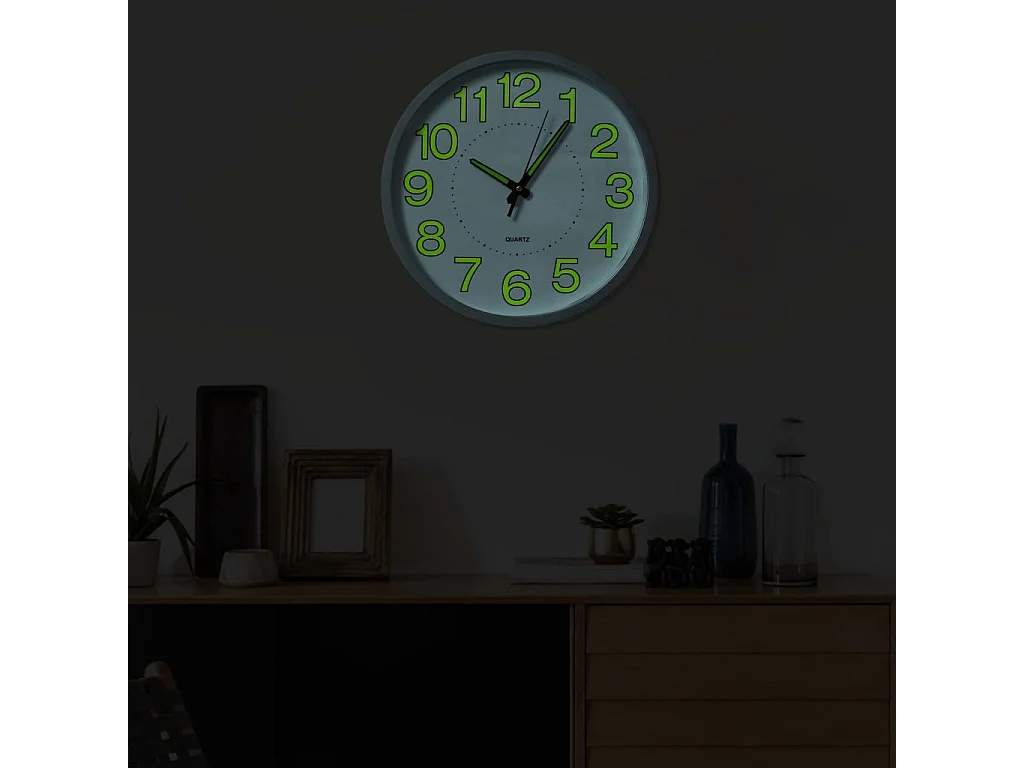 Witte lichtgevende wandklok 30 cm