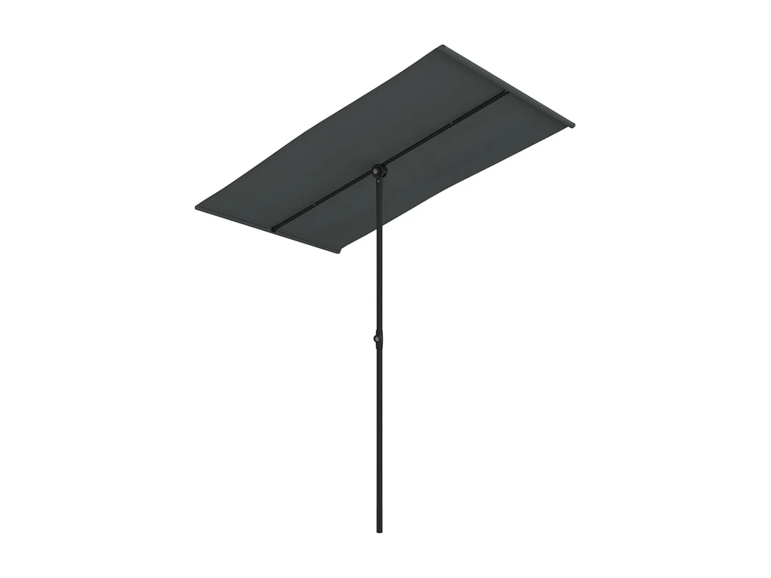 Parasol de jardin avec mât en aluminium 180x110 cm anthracite