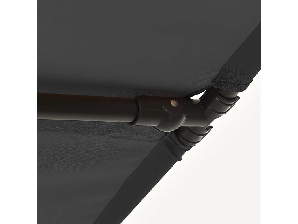 Parasol de jardin avec mât en aluminium 180x110 cm anthracite