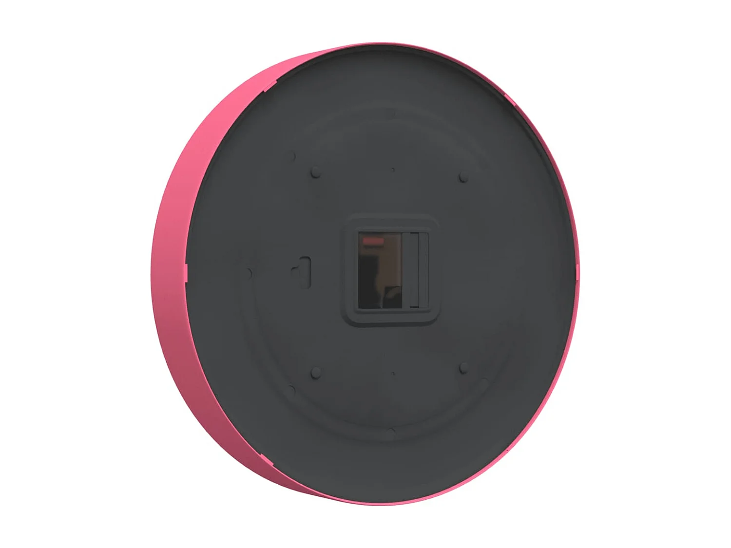 Reloj de pared rosa Ø25,5 cm poliestireno y cristal