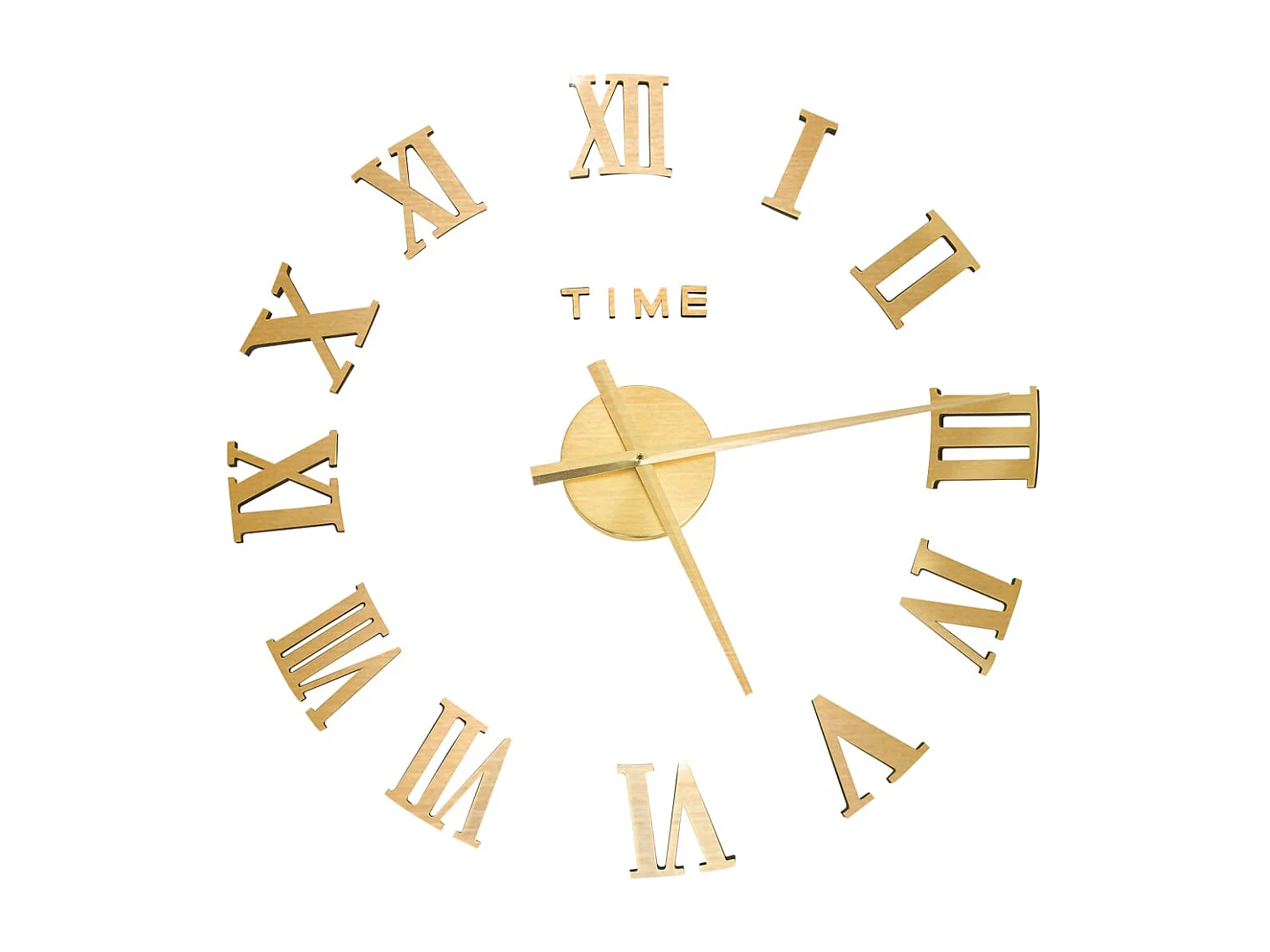 Reloj de pared 3D Diseño moderno Dorado 100 cm XXL