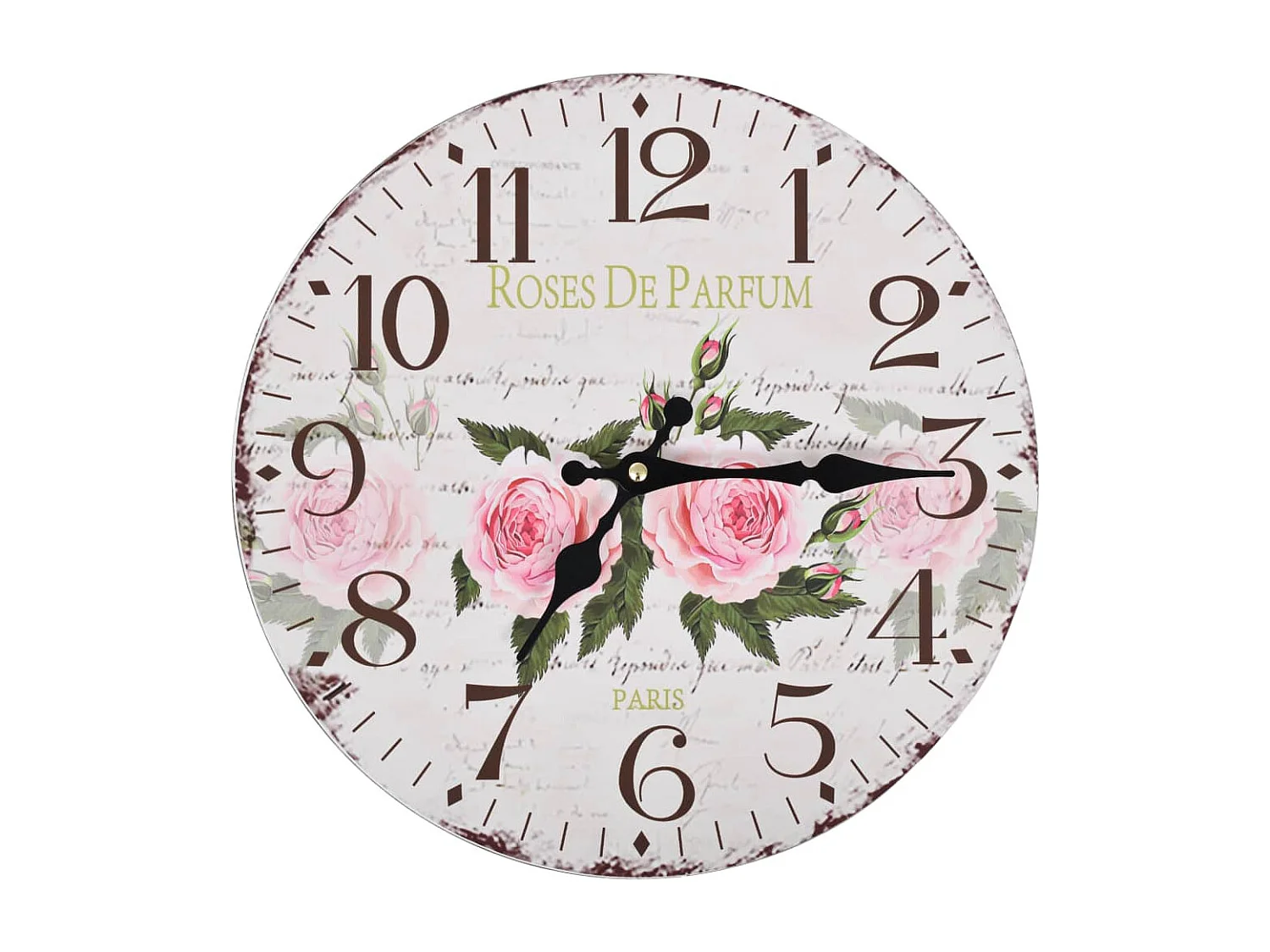 Vintage Bloemen Wandklok 30 cm