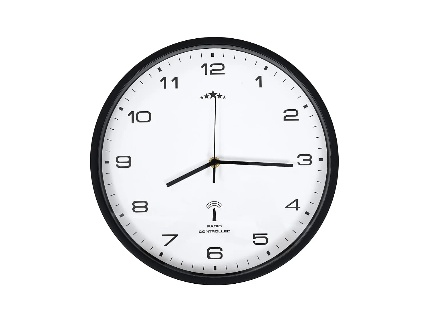 Zendergestuurde wandklok Quartz uurwerk 31 cm Wit/zwart