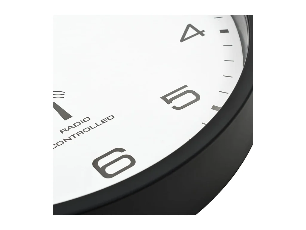 Zendergestuurde wandklok Quartz uurwerk 31 cm Wit/zwart