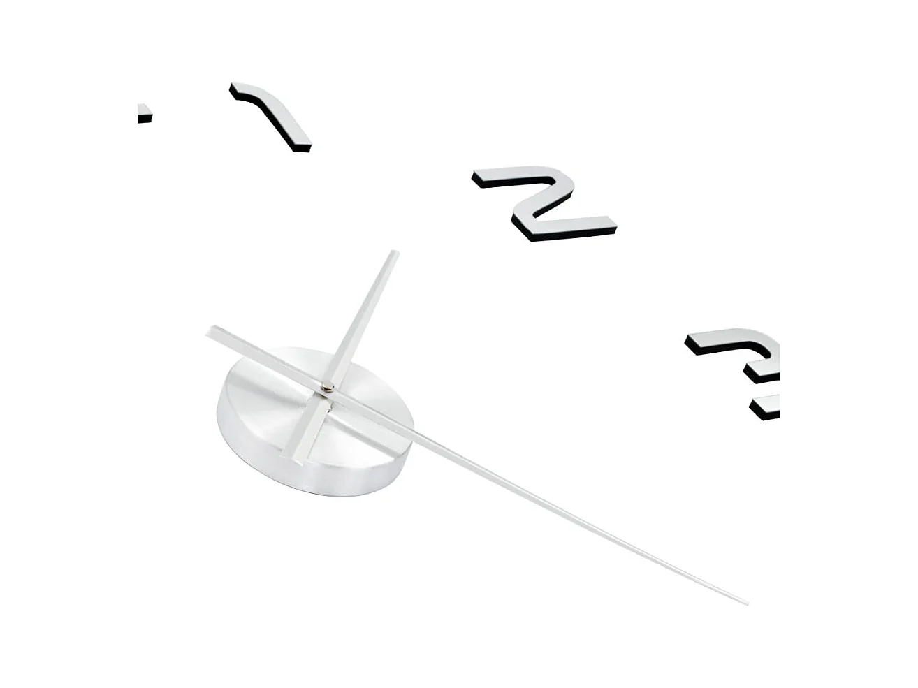 3D Wandklok Modern Design 100 cm XXL Zilver