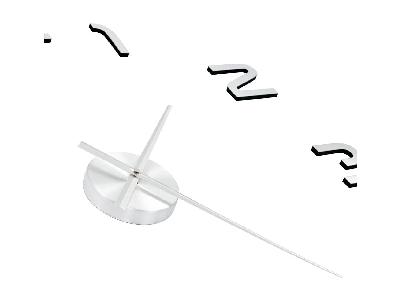 Reloj de pared 3D Diseño moderno 100 cm XXL Plata