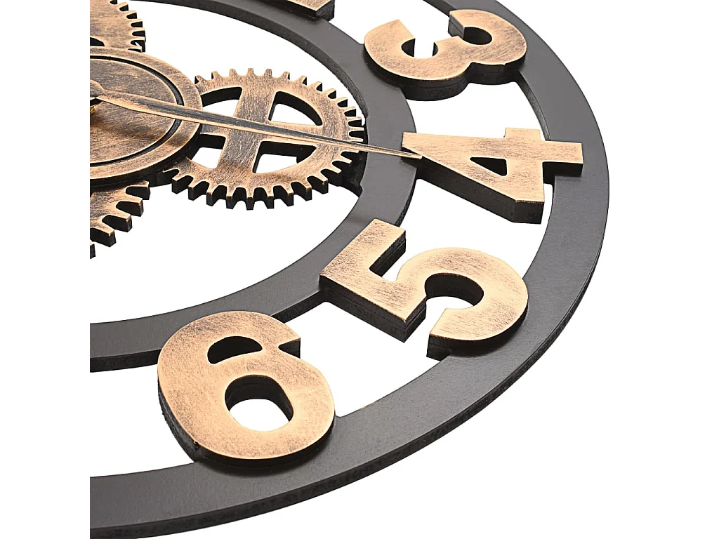 Horloge murale Métal 58 cm Doré et noir