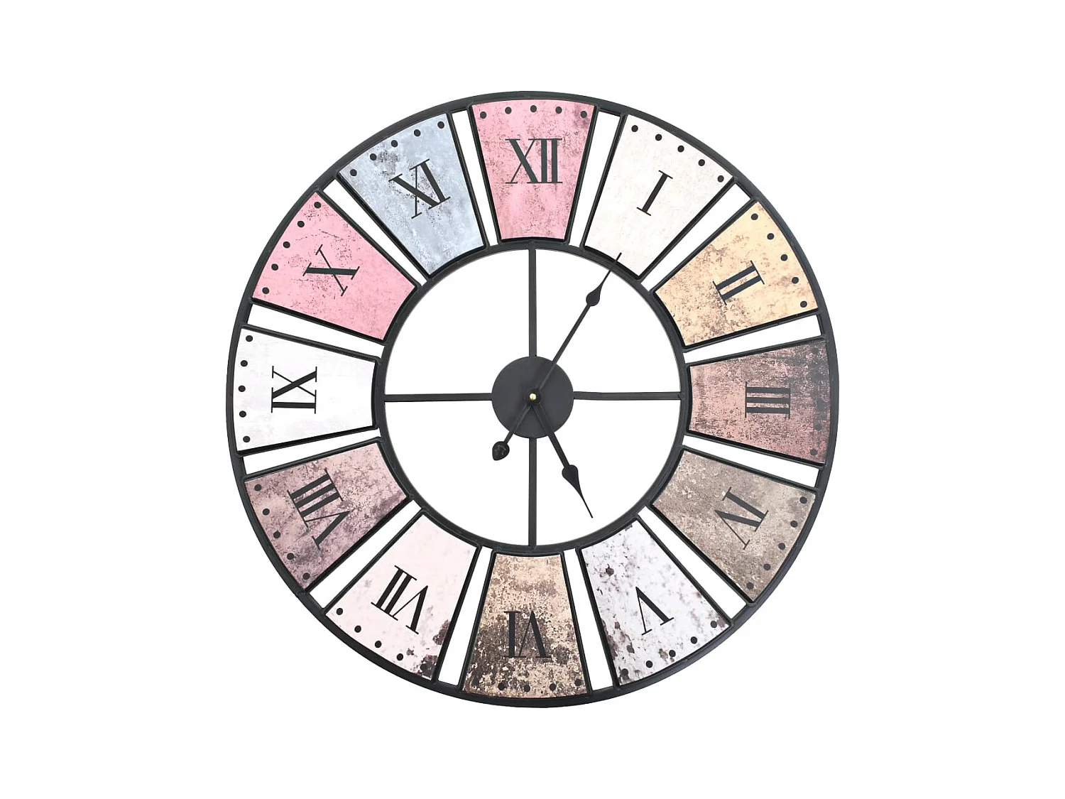 Horloge murale vintage avec mouvement à quartz 60 cm XXL