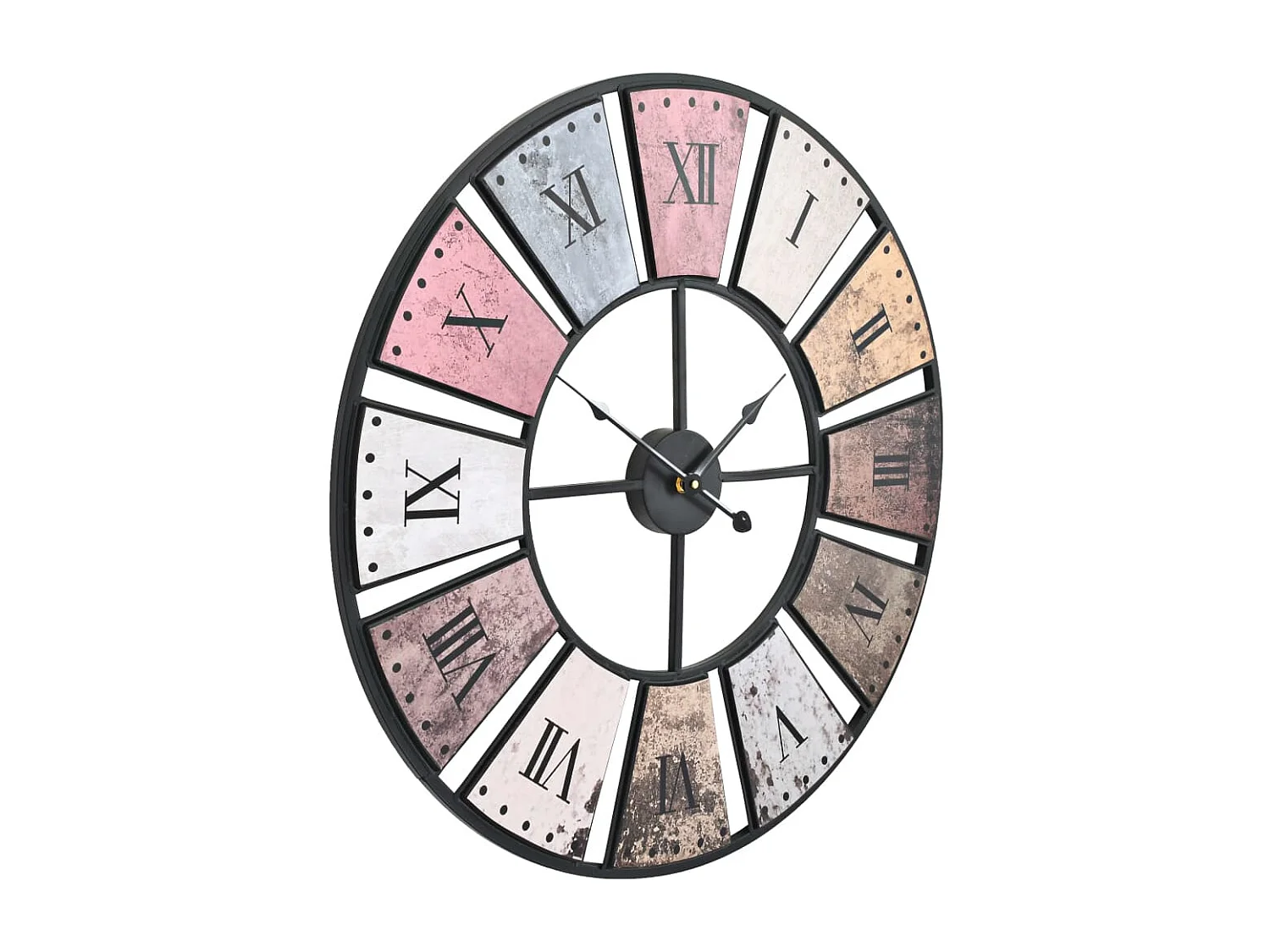 Horloge murale vintage avec mouvement à quartz 60 cm XXL