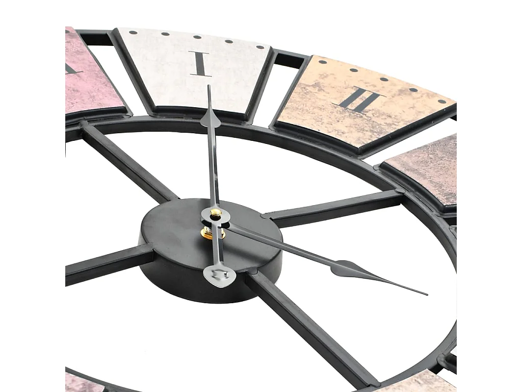 Horloge murale vintage avec mouvement à quartz 60 cm XXL