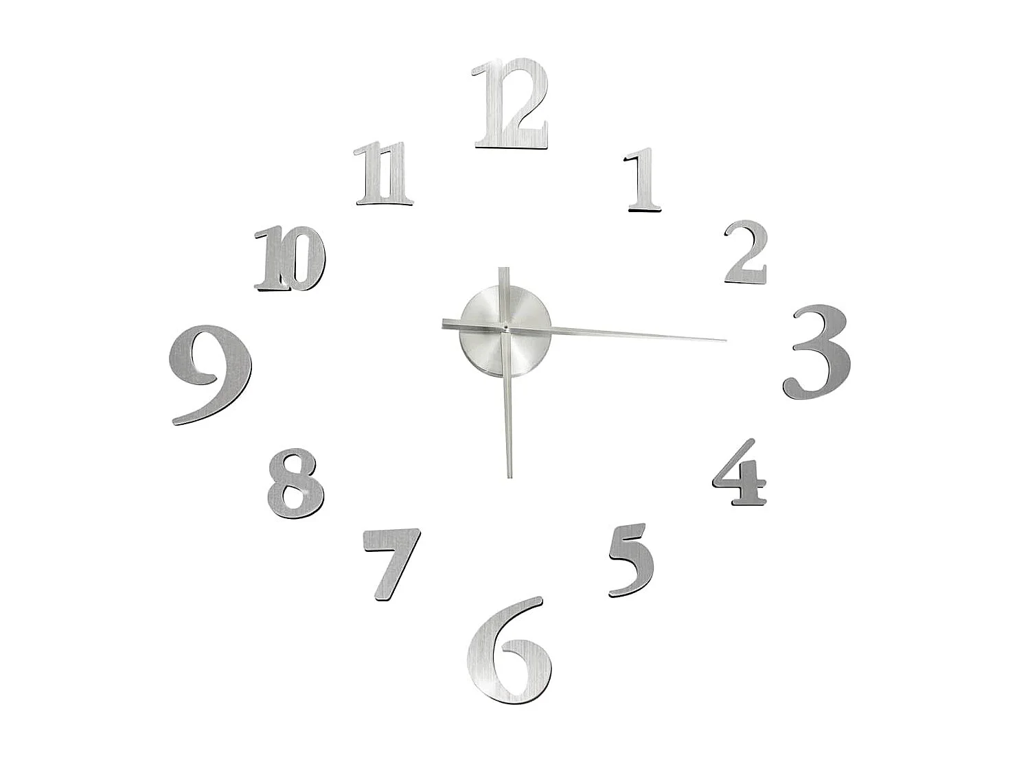 3D Wandklok Modern Design Zilver 100 cm XXL