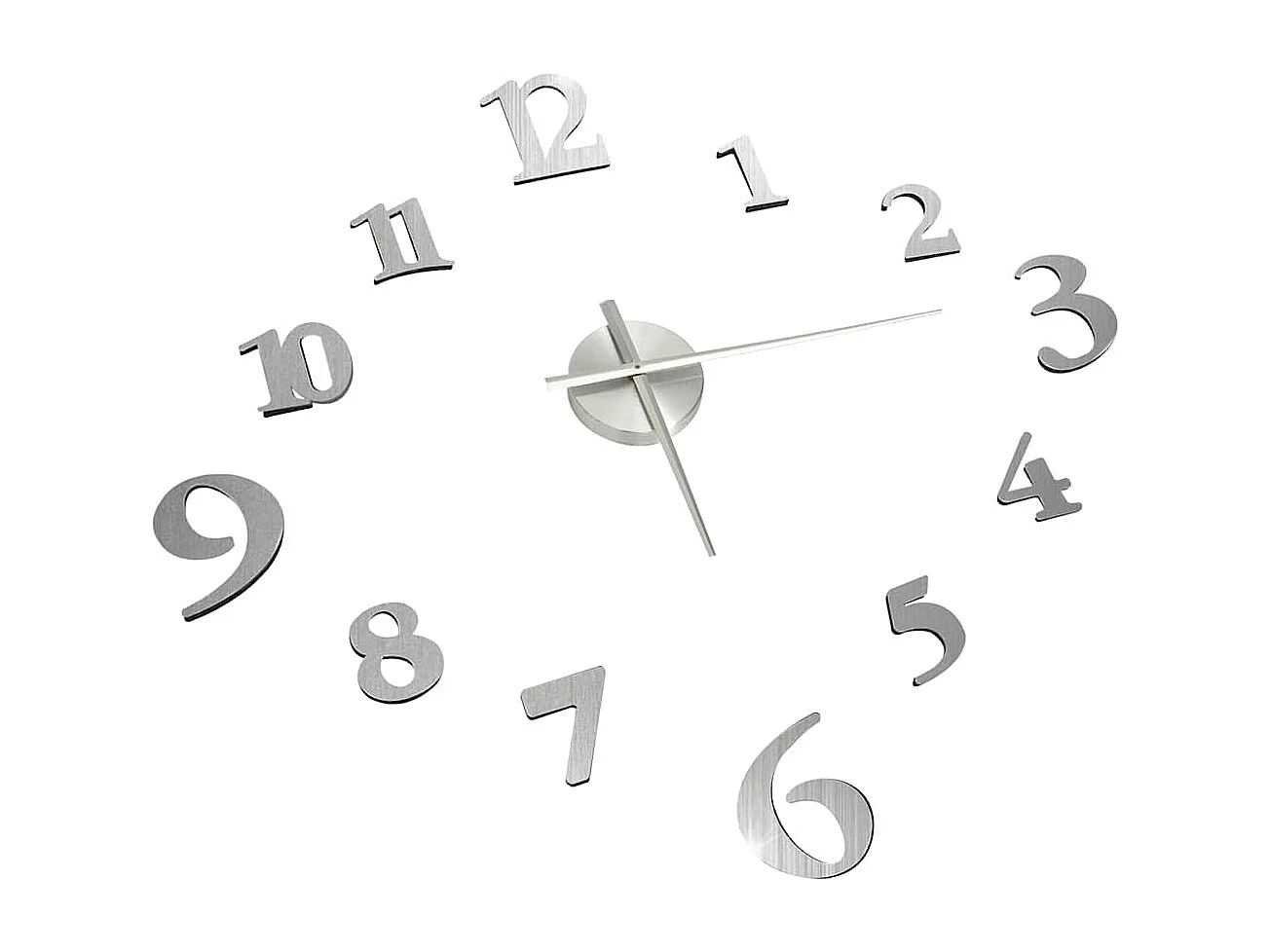 3D Wandklok Modern Design Zilver 100 cm XXL