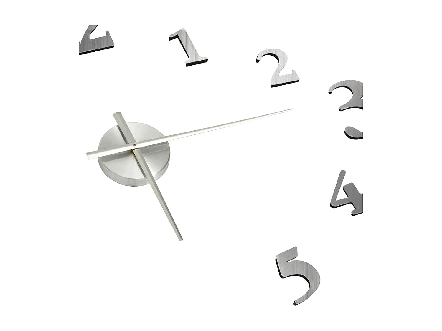 3D Wandklok Modern Design Zilver 100 cm XXL