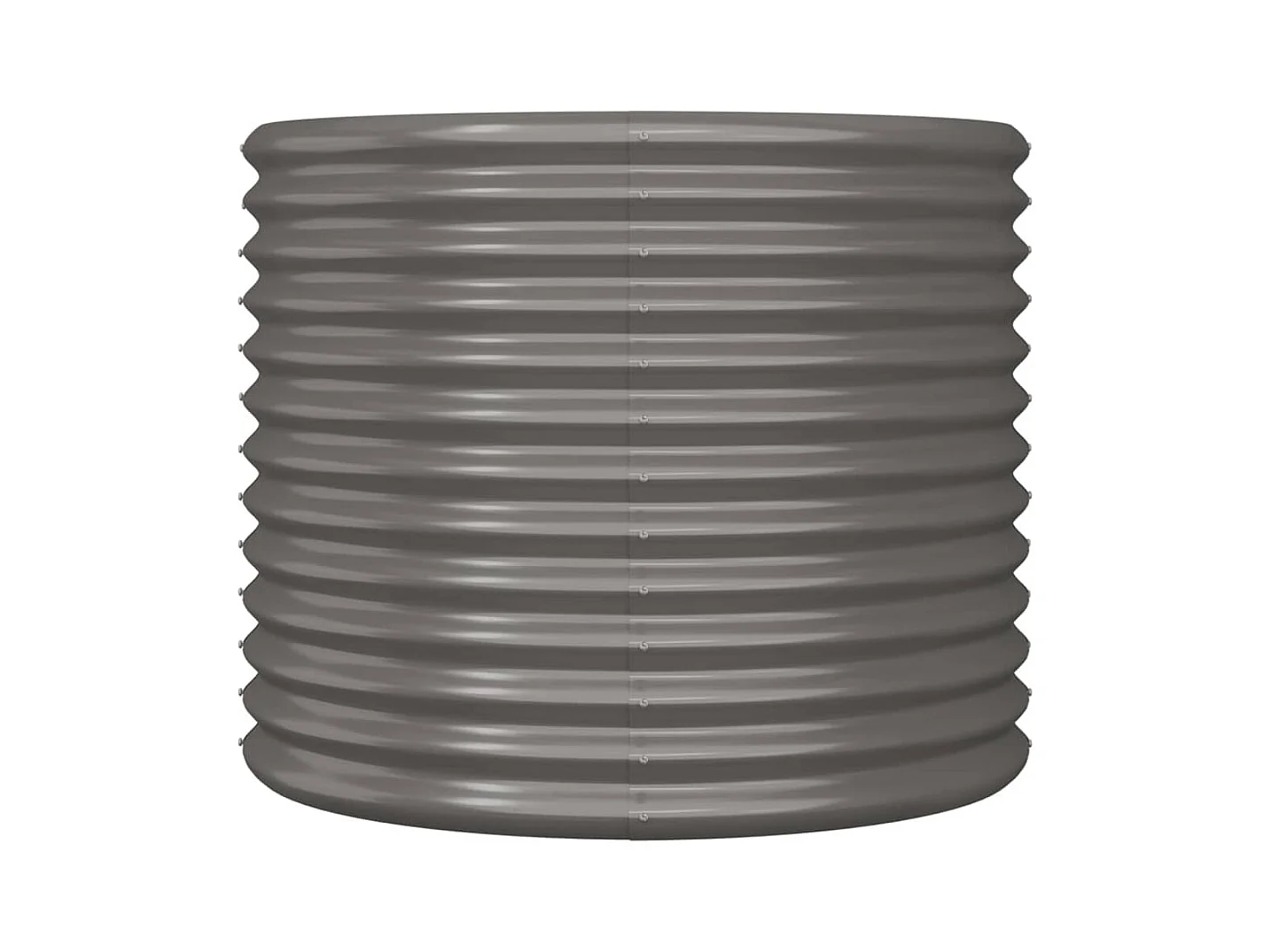 Jardinière de jardin Acier enduit de poudre 80x80x68 cm Gris