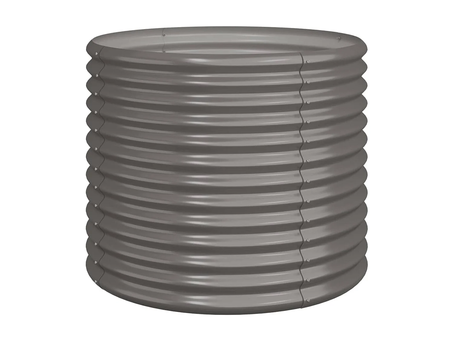 Jardinière de jardin Acier enduit de poudre 80x80x68 cm Gris