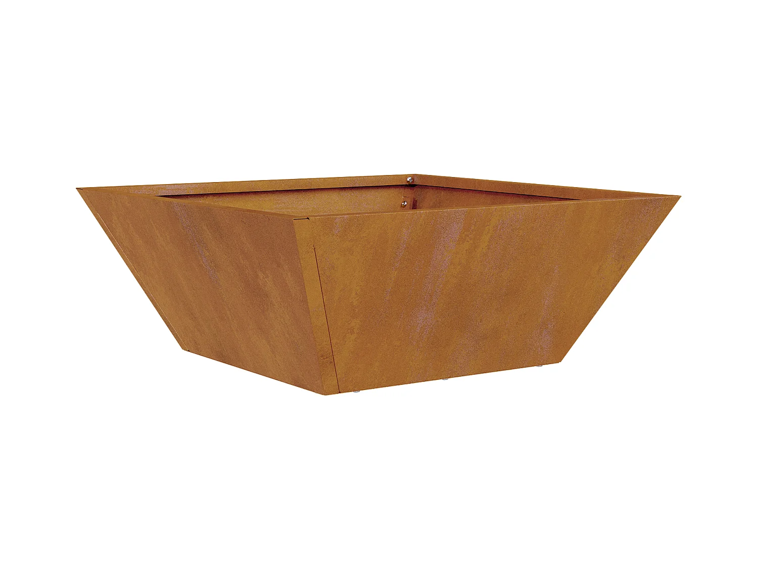 Jardinière en métal Acier weathering 40 x 40 x 15 cm