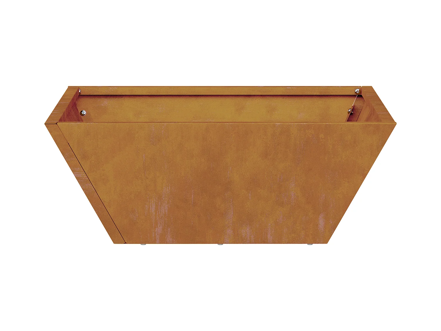 Jardinière en métal Acier weathering 40 x 40 x 15 cm