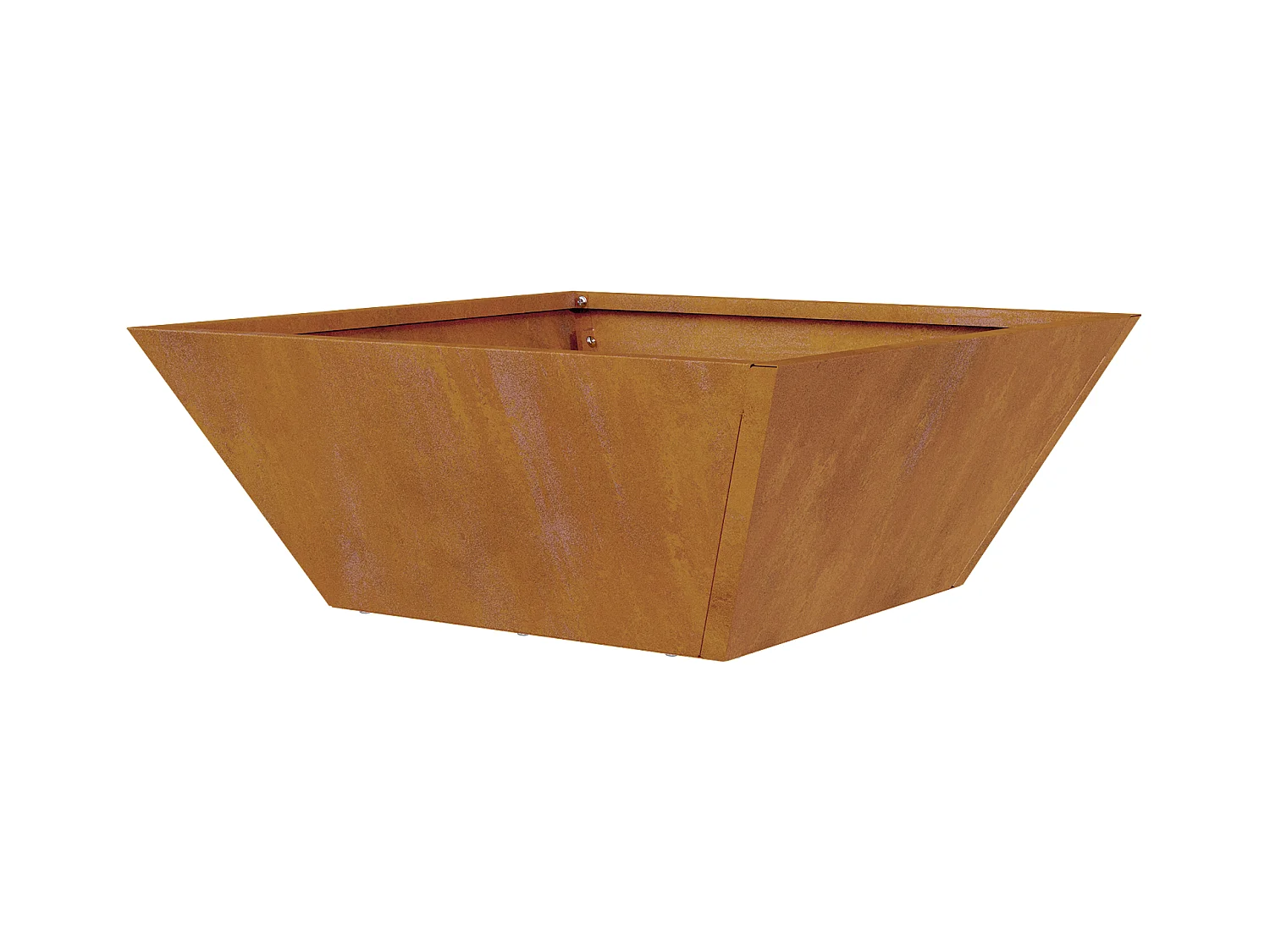 Jardinière en métal Acier weathering 40 x 40 x 15 cm