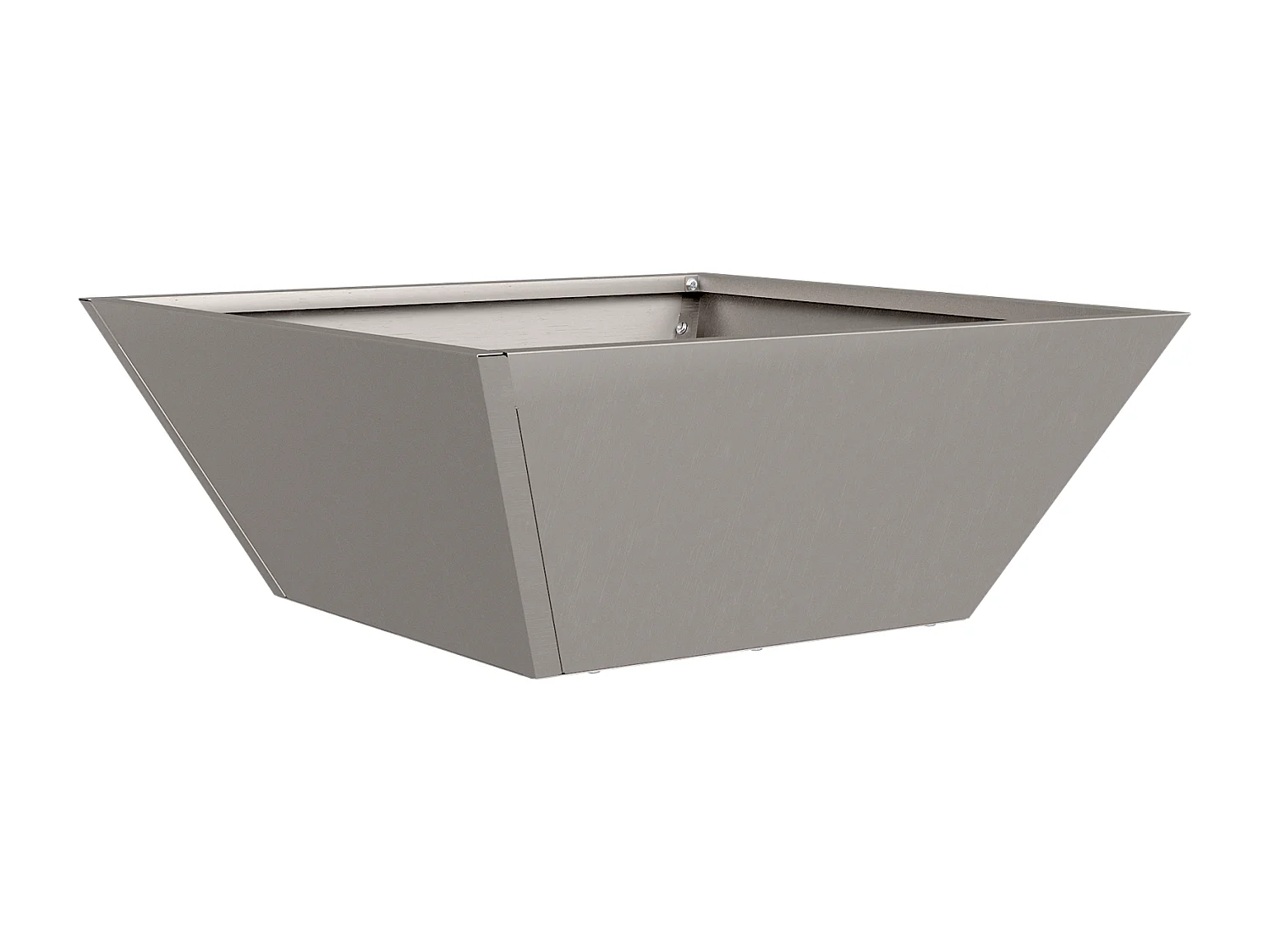 Metalen plantenbak Weervast staal 40 x 40 x 15 cm