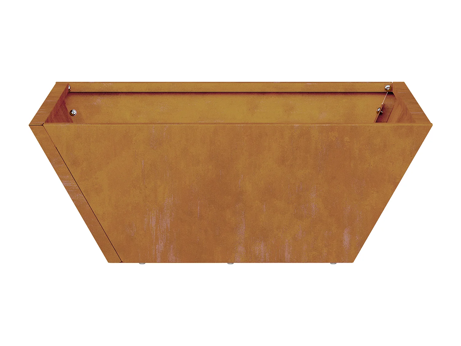 Metalen plantenbak Weervast staal 40 x 40 x 15 cm