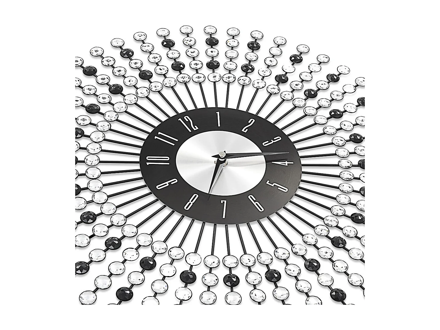 Metalen wandklok 43 cm Zwart