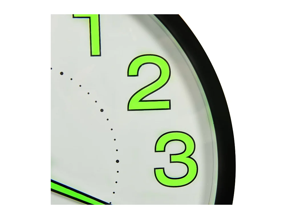 Reloj de pared luminoso negro 30 cm