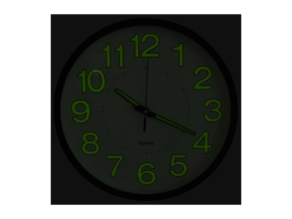 Reloj de pared luminoso negro 30 cm