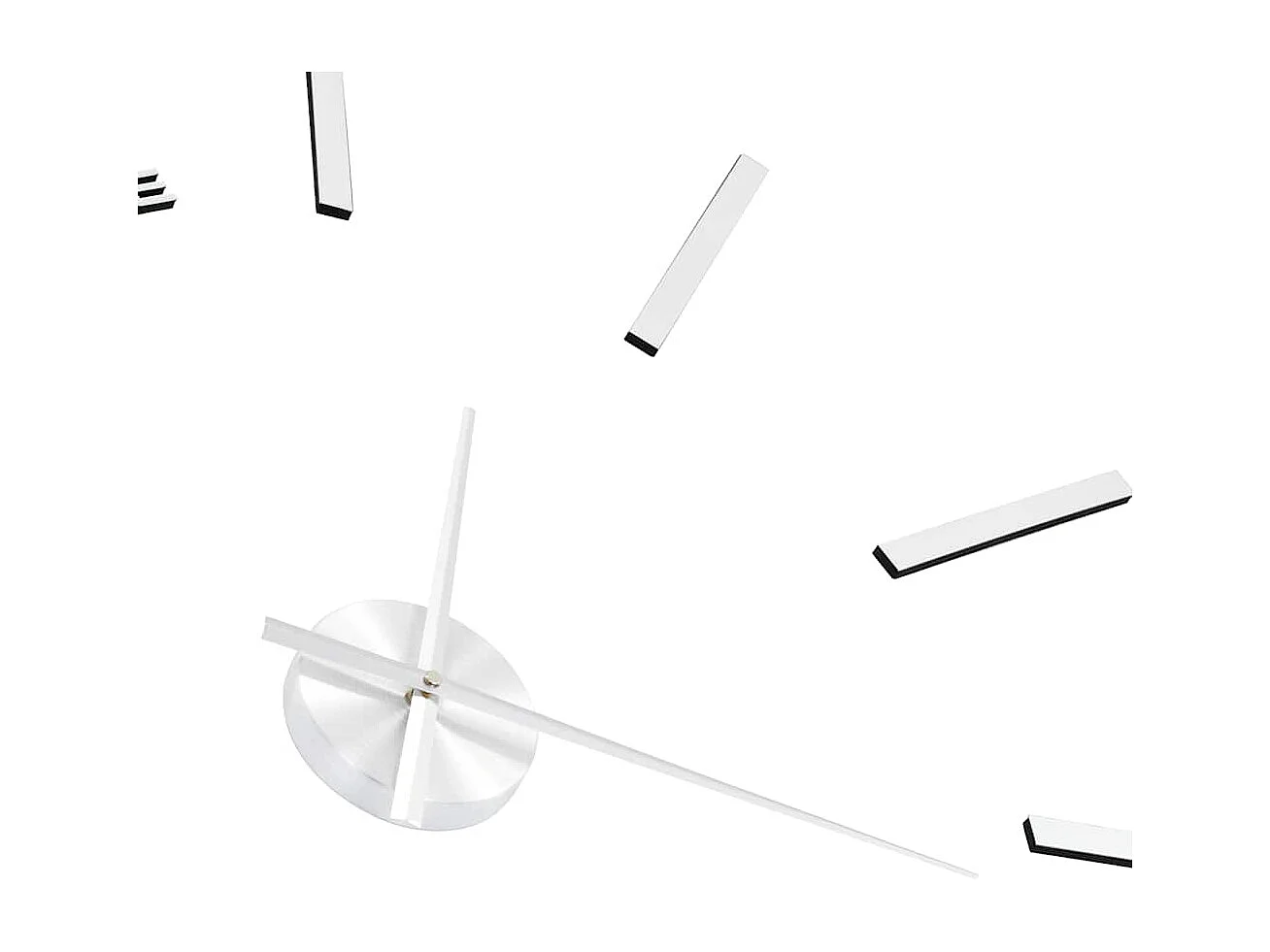 Reloj de pared 3D Diseño moderno 100 cm XXL Plata