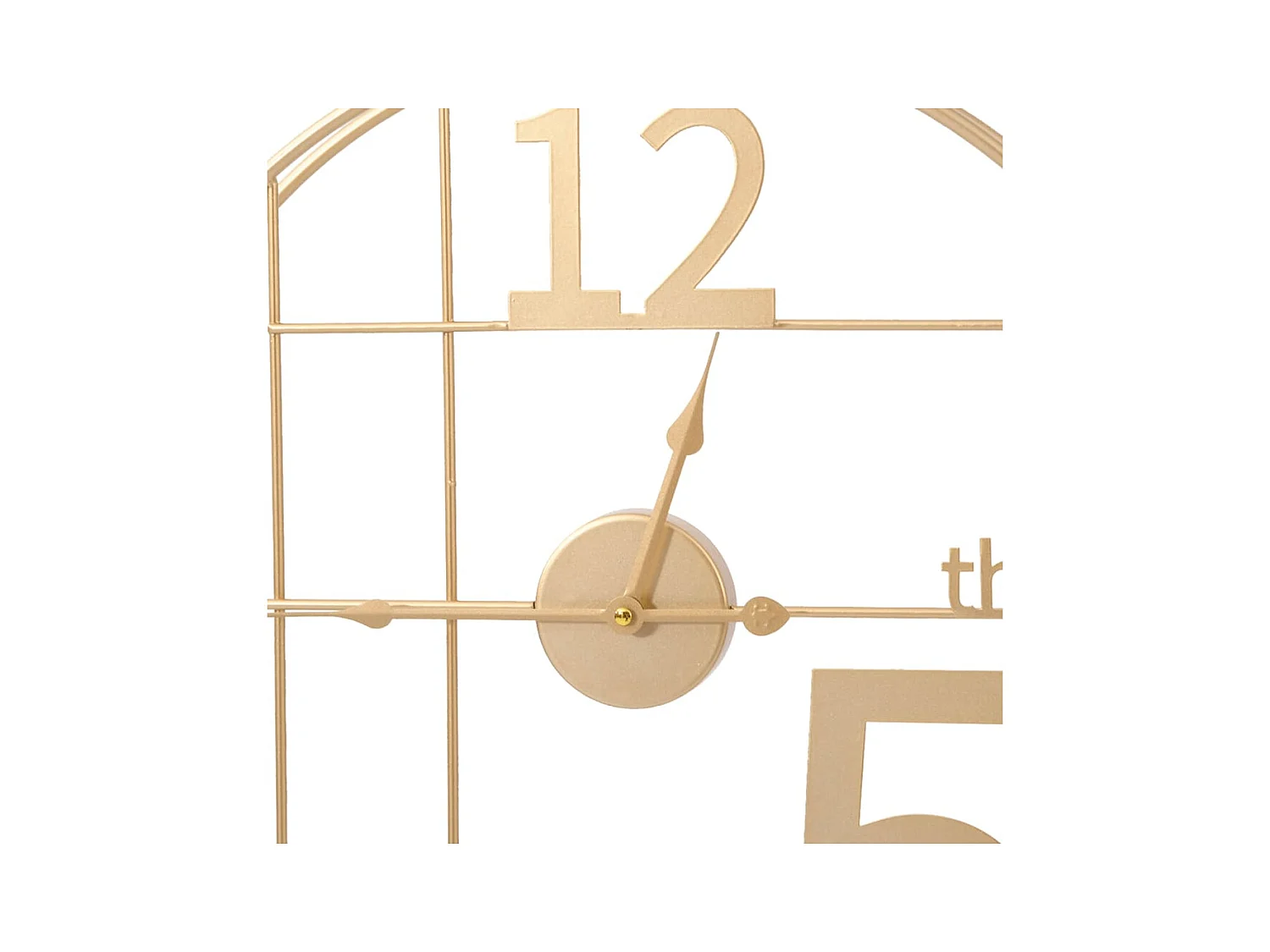 Reloj de pared dorado Ø50 cm hierro