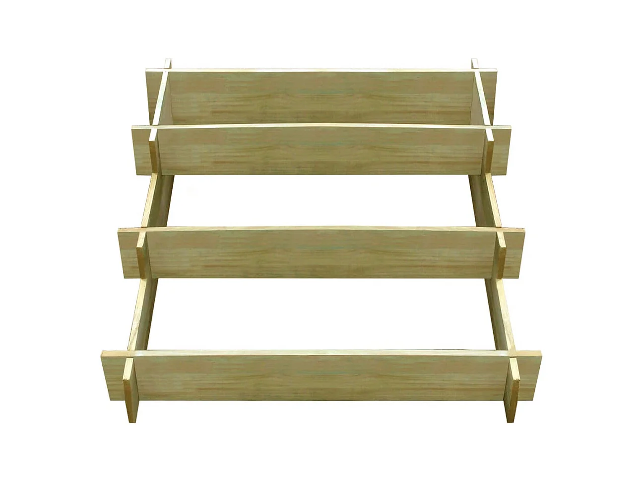 Jardinière à 3 niveaux 90 x 90 x 35 cm Bois imprégné