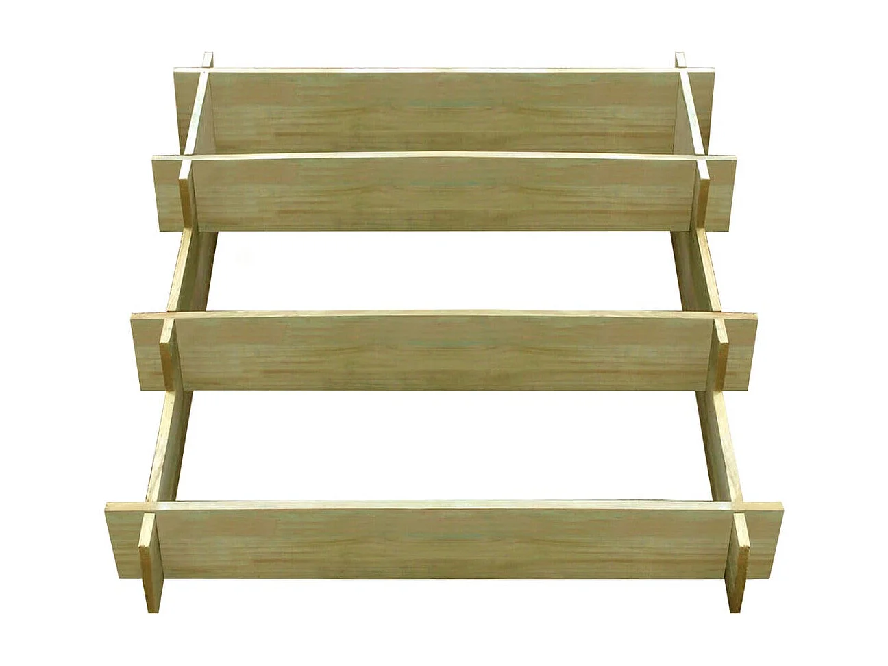 Jardinera de 3 niveles 90 x 90 x 35 cm Madera impregnada
