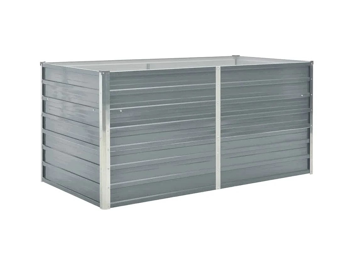 Jardinière 160 x 80 x 77 cm Gris Acier galvanisé
